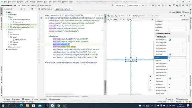 004 Элемент TextView в ANDROID STUDIO.
