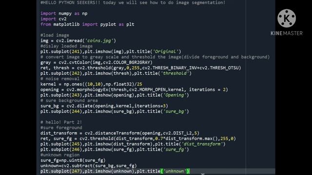 How to do image segmentation of a digital image using opencv in python? смотреть онлайн