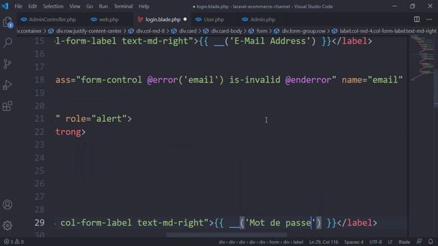 Laravel Ecommerce Website Darija -13- (Admin Login) смотреть онлайн