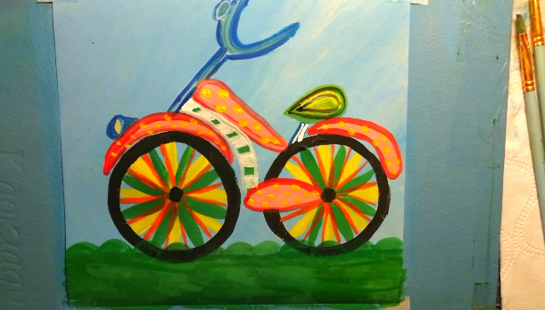 Как нарисовать велосипед смотреть онлайн