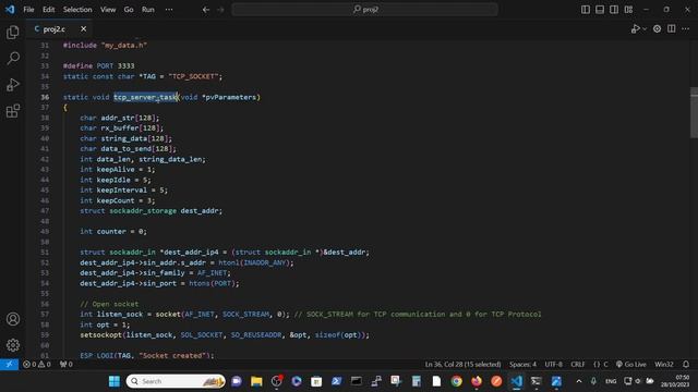2 - ESP IDF 5.0 - TCP Socket Server on ESP32 смотреть онлайн