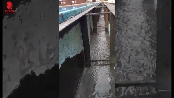 Гидроизоляция переливного лотка в открытом бассейне г. Сочи материалом ARENA PolyElast PE