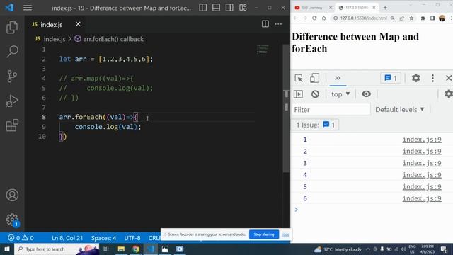 Difference between Map and forEach | JavaScript Tutorials in Hindi | Interview Question #19 смотреть онлайн