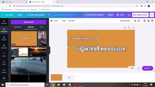 Video üstüne video ekleme nasıl yapılır? (Canva programı ile) смотреть онлайн