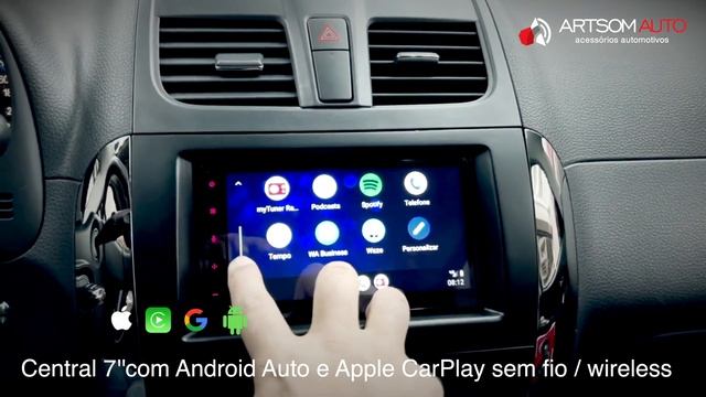 Suzuki SX4 2014 Nova Central com Android Auto e Apple CarPlay e Melhoria da Acústica Sonora смотреть онлайн