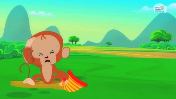 Five Little Monkeys Jumping On The Bed | Colorful Monkeys | Nursery Rhymes | Kids Songs