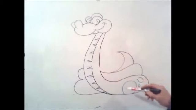 как рисовать змею смотреть онлайн