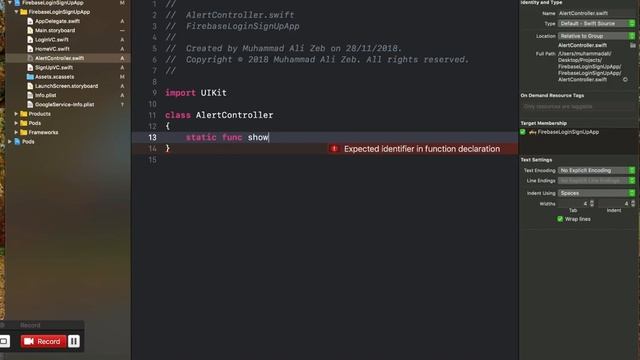 iOS Firebase Authentication - Firebase SignUp Signin and SignOut iOS App using Swift and Xcode 10.1 смотреть онлайн