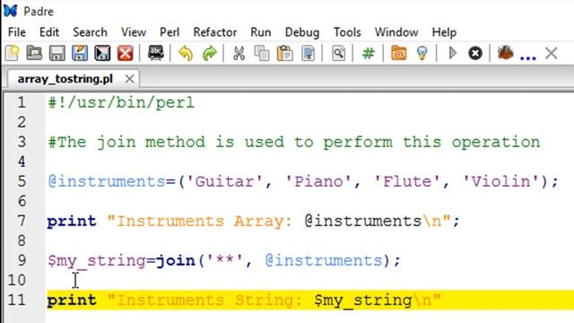Perl Tutorial - 10: Converting Arrays to Strings смотреть онлайн