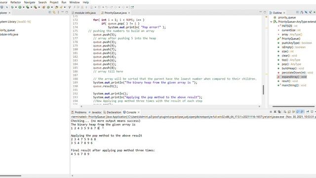 eclipse workspace lab 6 src priority queue PriorityQueue java Eclipse IDE 2021 11 30 22 53 24 смотреть онлайн