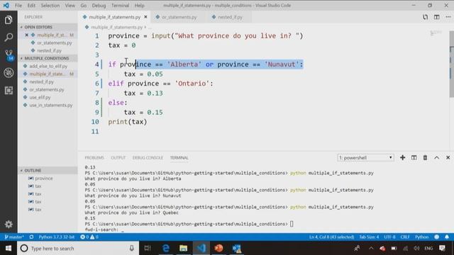 Demo: Multiple Conditions | Python for Beginners [22 of 44] смотреть онлайн