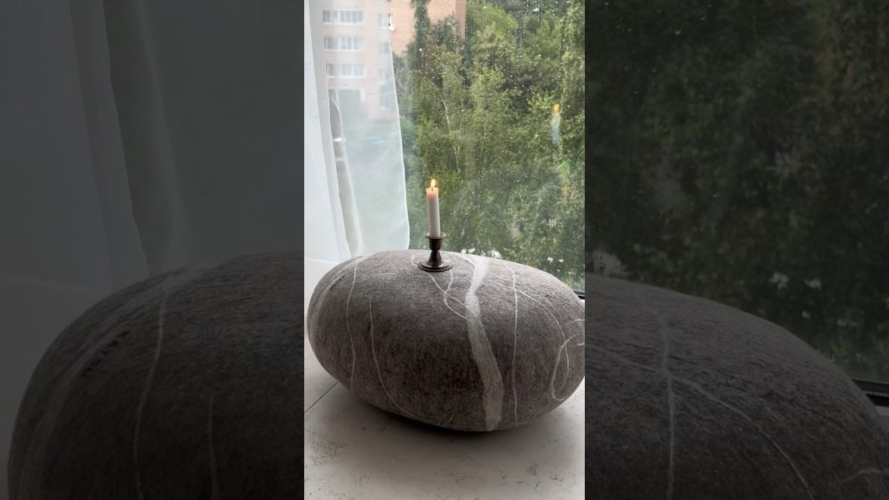 Интерьерный КАМЕНЬ из натуральной шерсти #дизайнинтерьера #минимализм #интерьер #уютныйдом