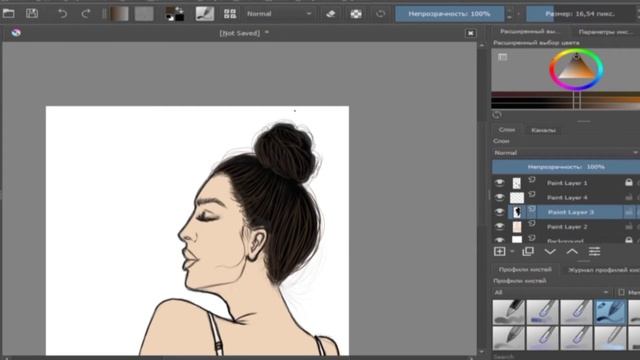 Рисую портрет в Krita под музыку | Drawing in Krita #портретдевушки #рисунок #рисунки смотреть онлайн
