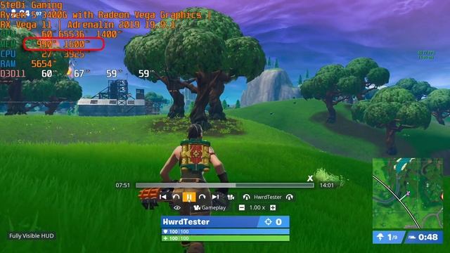 512 vs 1024 MB Of Dedicated GPU Memory On Ryzen 5 3400G - Fortnite смотреть онлайн