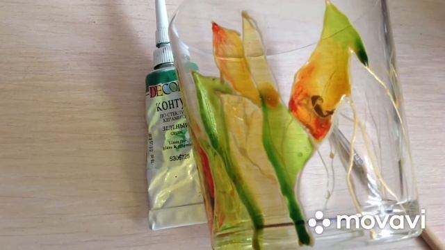 Роспись стакана витражными красками смотреть онлайн