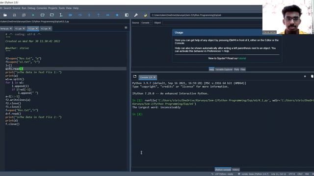 Experiment 6 Python programming with Text File Management смотреть онлайн