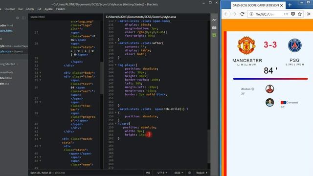 PART 2 - BUILDING SCORE CARD USER INTERFACE FOR SPORT WEBSITES IN SASS (SCSS) смотреть онлайн