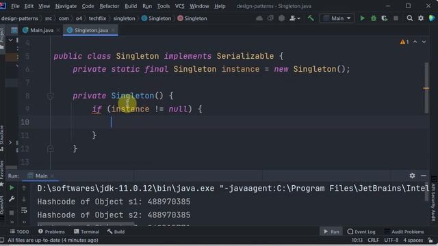 Singleton Pattern3 - Defend singleton against reflection attack смотреть онлайн