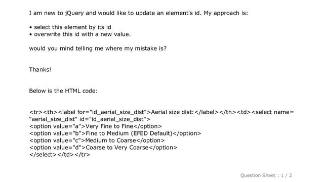 jQuery : jQuery update element id смотреть онлайн
