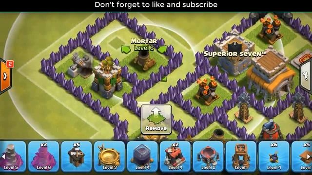 NEW Town Hall 8 (TH8) Trophy Base ♦ CoC TH8 Trophy Pushing Base with Bomb Tower ♦ Clash of Clans смотреть онлайн