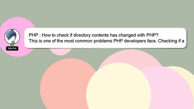 PHP : How to check if directory contents has changed with PHP? смотреть онлайн