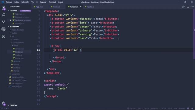 #24 Botones y Cards con Bootstrap 4 + Vue | Curso de Vue.js ? Desde Cero смотреть онлайн
