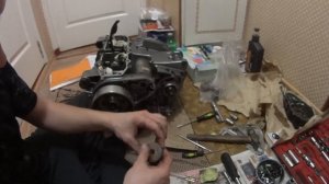 Сборка  стартера и установка его кавасаки zzr600-1