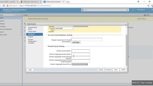 Zimbra Administration Create Domain and Create Email Account смотреть онлайн