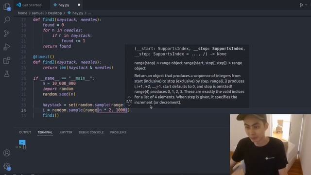 Use set intersections, not for loops! смотреть онлайн
