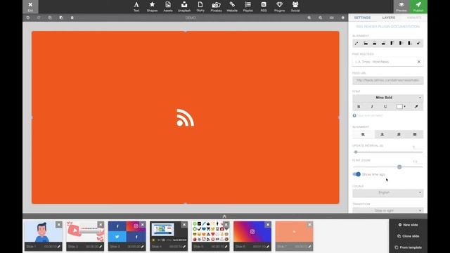 Setting up the RSS Reader plugin for digital signage смотреть онлайн