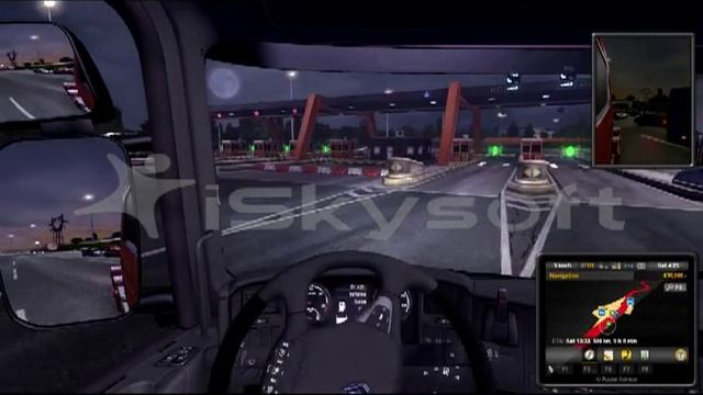 Euro Truck Simulator 2 тяжелый груз (59 тонн) баобаб через ла-манш из Парижа в Англию часть 1 смотреть онлайн