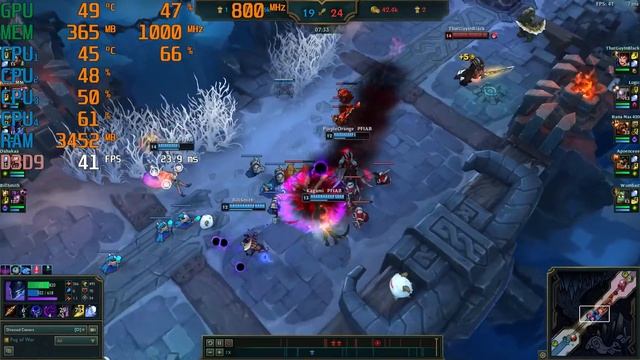 AMD Athlon II X4 640 \ Radeon HD 6670 \ League of Legends @1080p Medium High settings смотреть онлайн