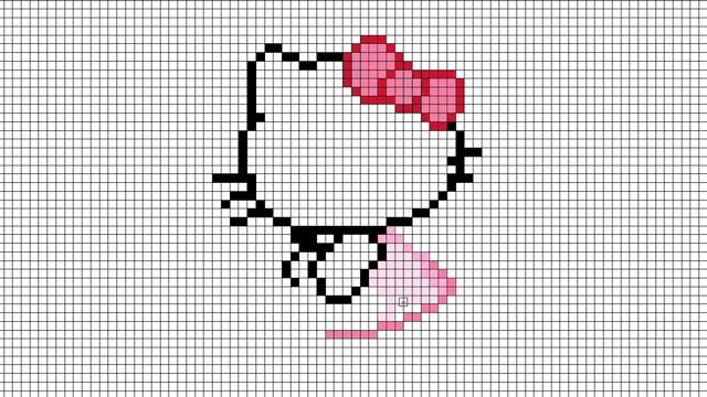 Рисуем Хелло Китти По Клеточкам #pixelart | Hello Kitty смотреть онлайн