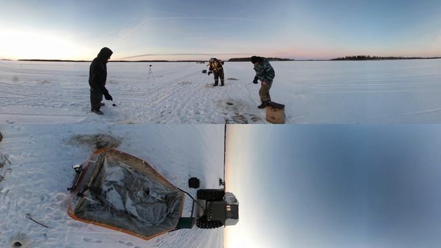 ВИДЕО 360! Поездка в Кемь на вездеходе Шерп! Ловим корюшку на Белом море! ч2 смотреть онлайн