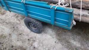 Валежник из леса на мотоблоке