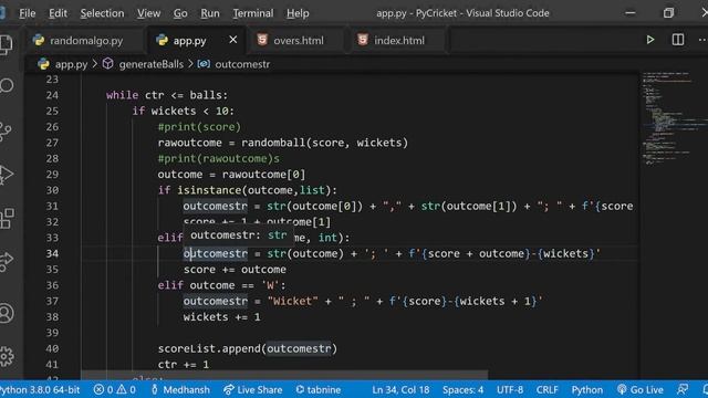 PyCricket: Python Cricket Simulator / Fantasy Cricket Game: Part 1 - An over generator & a Front En смотреть онлайн