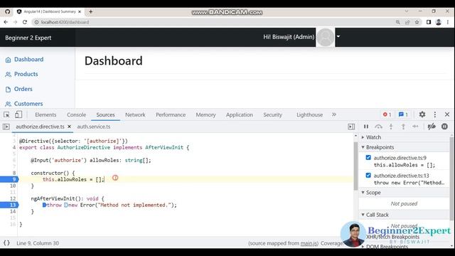 Part 9 - Role Based Authentication with live example | Custom directive with practical scenario смотреть онлайн
