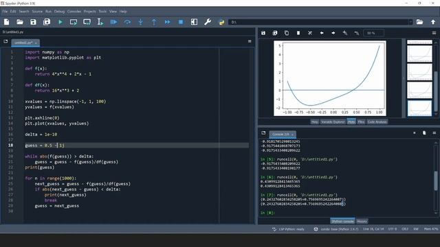 Newton-Raphson Algorithm in Python | Finding real and complex roots systematically смотреть онлайн