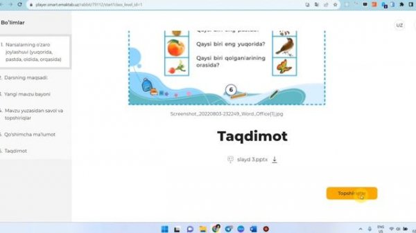 Smart Emaktab uz da o'quvchilarga onlayn uyga vazifa berish