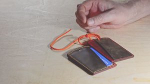 Простой картхолдер из натуральной кожи, своими руками