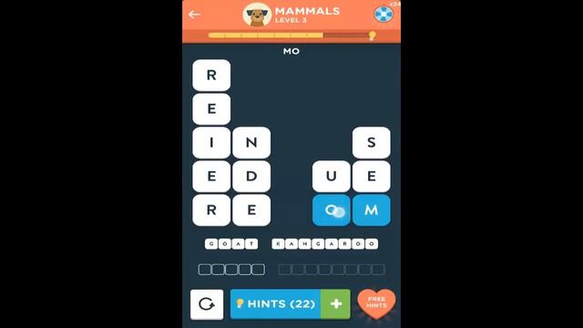 WordBrain 2 - Word Champion Mammals Level 1-5 Answers смотреть онлайн