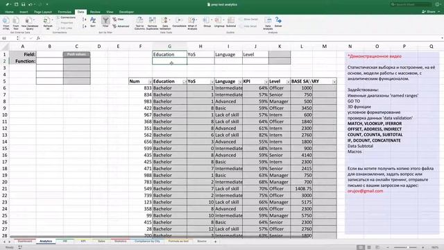 Статистическая выборка в Excel и аналитика на её основе смотреть онлайн