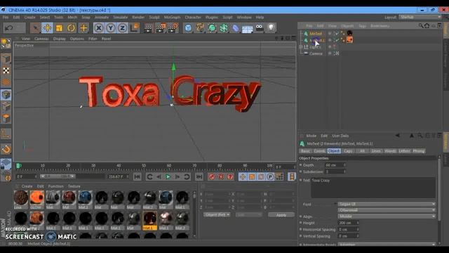Урок по cinema 4d l #1 l как сделать красивый 3д текст для шапки на бтуб смотреть онлайн