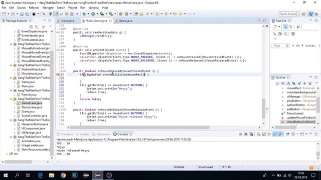 Java Game Programming - HangMan Part-11 (Succeed implementing mouseInput) смотреть онлайн