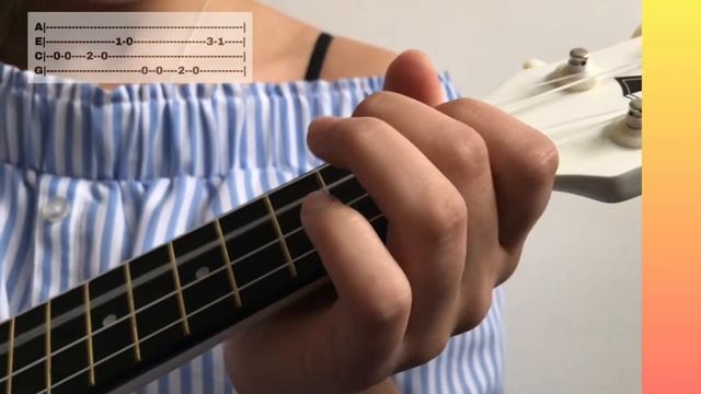Happy birthday play on ukule🎹 toturial tablature/tabulatura смотреть онлайн