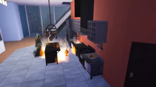 The Sims 4, Симс 4, ПОЖАР НА КУХНИ смотреть онлайн
