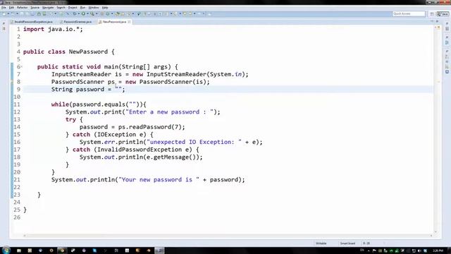 Java Tutorial - 51 - Exceptions Example смотреть онлайн
