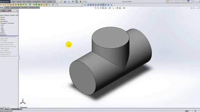 SolidWorks: Основные принципы построения корпуса вентиля смотреть онлайн