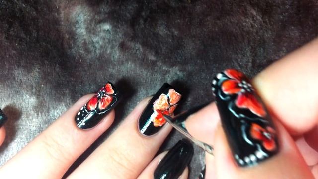 •Spanish Nail Art Design ☼ Poppy ☼ Маникюр с маками ☼ смотреть онлайн