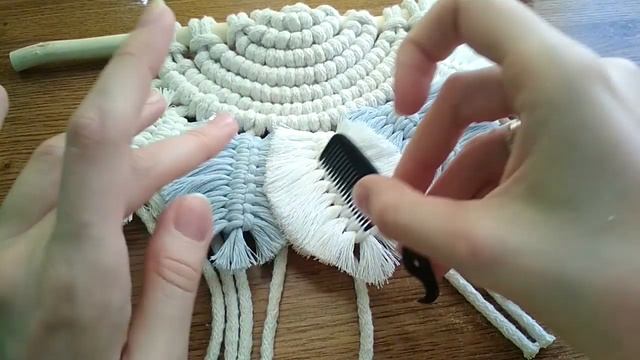 Продолжение макраме панно с перышками | (Часть 2) Мастер-класс по макраме смотреть онлайн